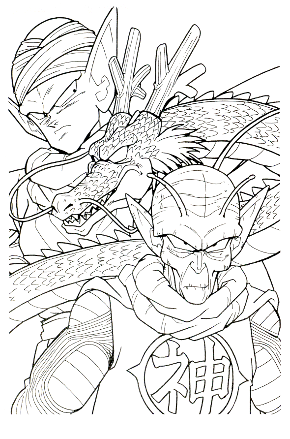 Plansa de colorat cu Dragon Ball Z 3 23